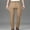 53#Khaki, variant on Men's Classic Fit Flat Front Dress Pants No Iron Premium Casual Pants Waist Suit Pants Straight Solid Color Pocket Casual Suit Button Pants