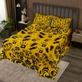 thumbnail image 2 of Erosebridal Gothic Damask Coverlet Set Twin, Horror Halloween Bedding Set, Yellow Reversible Bed Set, Breathable Bedroom Decorative, 2 Pieces, 2 of 6