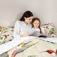 thumbnail image 5 of jejeloiu Kawaii Cute Hummingbird Twin Comforter Sets,Tropical Monstera Leaf Bedding Set For Girls Teens Reversible 2-Piece, 5 of 8