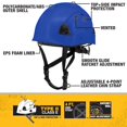thumbnail image 2 of Casco de seguridad DEWALT DPG22V azul tipo II clase C ventilado, 2 of 6