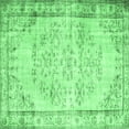 thumbnail image 1 of Ahgly Company Indoor Square Abstract Emerald Green Contemporary Area Rugs, 3' Square, 1 of 4