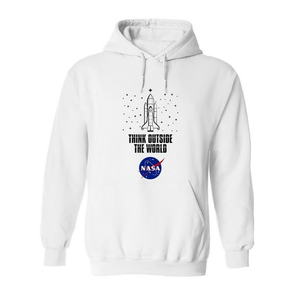 NASA Think Outside The World Hoodie Men -NASA Designs, Male Medium