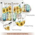 thumbnail image 6 of Sunflower Bible Verse Curtains Christian Quotes Farmhouse Rustic Floral Flower Scripture Rod Pocket Retro Hummingbird Wooden Plant Bedroom Living Room Treatment Fabric 2 Panels 42Wx63H Inch, 6 of 6