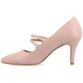 thumbnail image 3 of Journee Womens Sidney Narrow Width Pointed Toe Mid Heel Pumps, 3 of 10