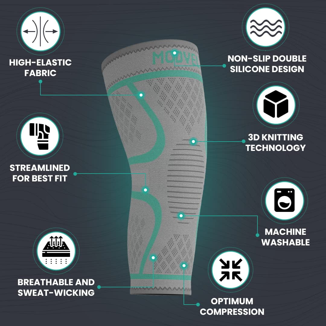 MODVEL Knee Brace,  Turquoise,  XXL, (2 Pack)