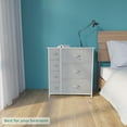 thumbnail image 2 of Dresser with 7 Drawers,Hengu Fabric Storage Tower,Organizer Unit for Living Room, Hallway - Sturdy Steel Frame, Wooden Top & Easy Pull Fabric Bins,Gray, 2 of 6