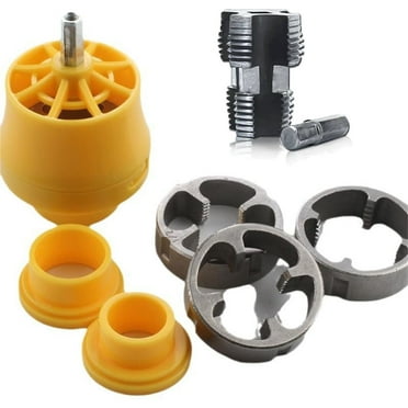 PVC Thread Maker Tool for Electric Drill, PVC Pipe Threader Set With 3 Dies 1/2", 3/4" And 1", Pipe Threader Plumbing Tool