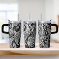 thumbnail image 2 of Bohemian 20oz Tumbler with Lids & Straws, Stainless Steel Double Wall Vacuum Insulated Travel Cup, Leakproof Coffee Mug, 2 of 5