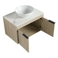 thumbnail image 5 of Furvclv 30" Bathroom Vanity Cabinet With Sink Top Set 2 Soft Closing Doors Ceramic Sink Basin Wall Mounted Cabinet Modern Float Vanities For Bathroom Garage Garden, 5 of 9