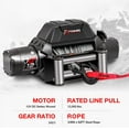 thumbnail image 5 of XPOWER 12000 lbs Electric Winch with Integrated steel Cable, Patented Double-Disk Brake Electric Winch with Wireless Remote and LED Light, Ideal for Off-Road Recovery Trucks, 5 of 6