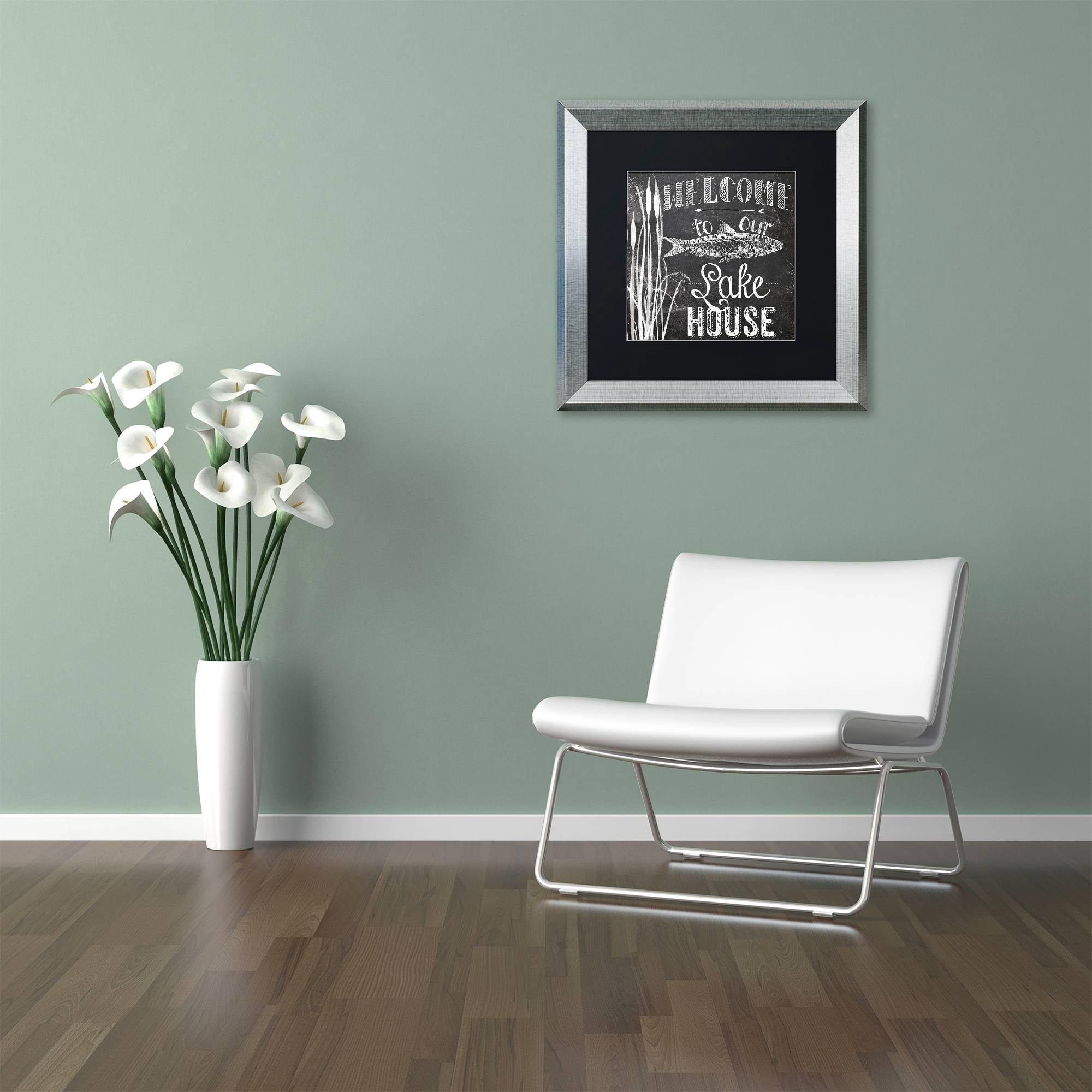 Trademark Fine Art "Lake House I" Canvas Art by Color Bakery Black Matte, Silver Frame