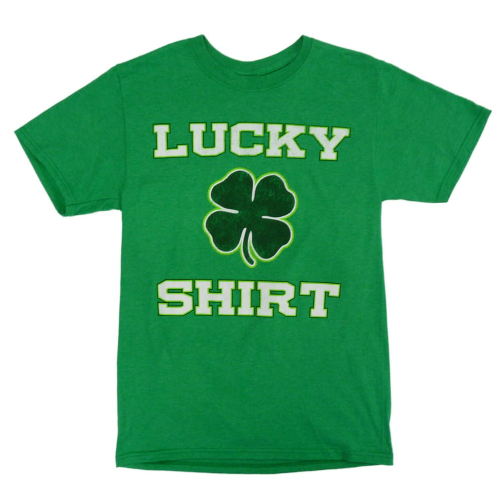 St Patricks Day Saint Patricks Day Mens Green Lucky Shirt Four