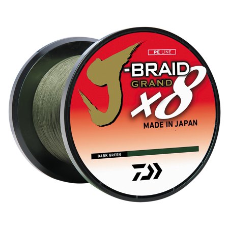 UPC: 0043178578445 | Daiwa JBGD8U65-3000DG J-BRAID GRAND 8X 3 000YDS BULK SPOOL DARK GREEN