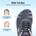 thumbnail image 4 of Treecher Wide Toe Box Shoes Women Arch Support Walking Shoes for Plantar Fasciitis Orthotic Tennis Sneakers Grayish Pink Size 8, 4 of 7