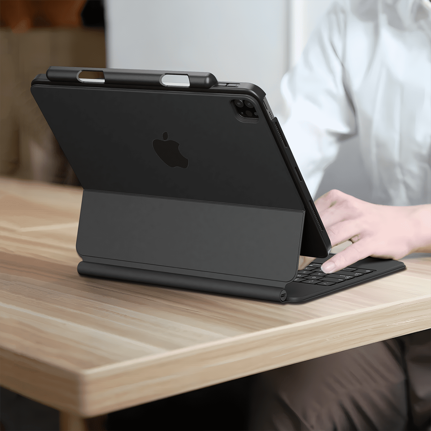 edaiser Magnetic Case Compatible with Apple Magic Keyboard & Magnetic Stand & Protective Cover with Pencil Holder for iPad Air 11-inch (M4 M3 M2) & iPad Air 5th 4th Gen & iPad Pro 11 inch (4th-1st)