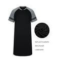 thumbnail image 6 of Men's Long Nightshirt Loose Soft Sleep Shirt Nightwear Big&Tall Sleepwear Short Sleeve Nightgown Bathrobes Casual Loungewear Pajama M-3XL, 6 of 7