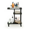thumbnail image 3 of Furinno Turn-N-Tube U Shape Sofa End Table, Side Table with Casters, Black Espresso/Black, 3 of 5