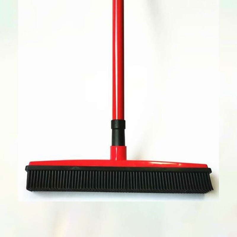 Miracle Rubber Broom Bristles Pet Dog Hair Sweeper Squeegee Scratch Red 