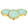 thumbnail image 4 of Koyal Wholesale Gold Compact Mirror Matron of Honor Wedding Gift, Mint Green, 1-Pack, 4 of 5