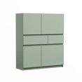thumbnail image 2 of Pale Vanity Cabinet With 4 Doors And 2 Drawers For Bathroom 4-door 2 Wooden Storage Elegant Bedroom, 2 of 2