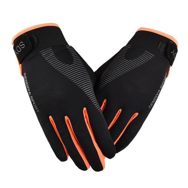 Guantes de ciclismo con todos los dedos para hombres y mujeres, delgados, de verano, transpirables, pantalla táctil, deportes al aire libre, montañismo, fitness, bicicleta, guantes de seda de hielo