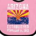 thumbnail image 4 of Inktastic Established February 14, 1912 Arizona Flag Boys or Girls Baby Bib, 4 of 4