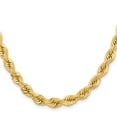 thumbnail image 2 of Primal Gold 14 Karat Yellow Gold 6.5mm Diamond-cut Rope with Fancy Lobster Clasp Chain, 2 of 4