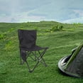 thumbnail image 1 of HONMEET Heavy Duty Black Folding Chair Portable Lightweight Camping Chair for Fishing and Outdoor, 1 of 8