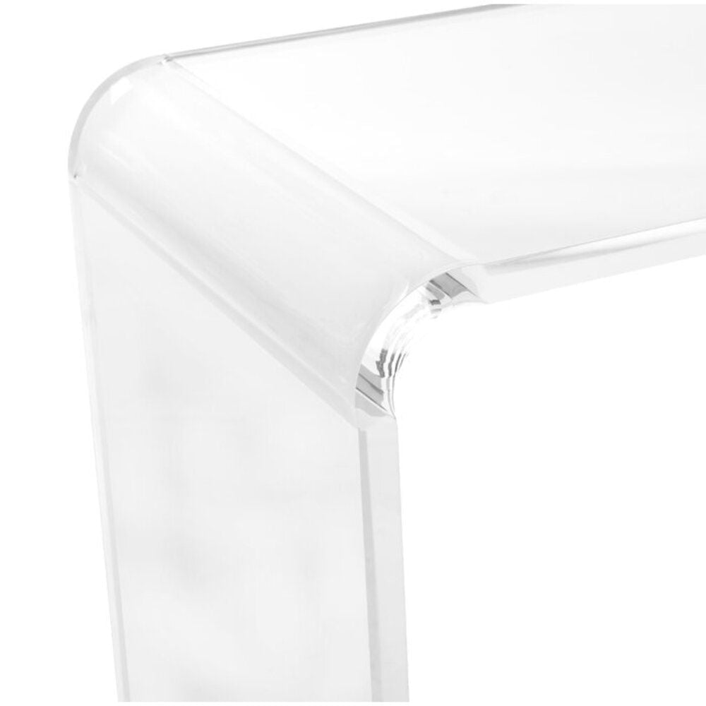 Heavenly Collection Medium - Clear Acrylic Console Table- (30" H x 36" W x 8" D)