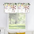 thumbnail image 4 of Spring Wildflowers Curtain Valance for Windows Floral Pink Rod Pocket Window Treatments 1 Panel Short Curtains for Kitchen Windows Bathroom Bedroom,54 x 18 Inch, 4 of 4