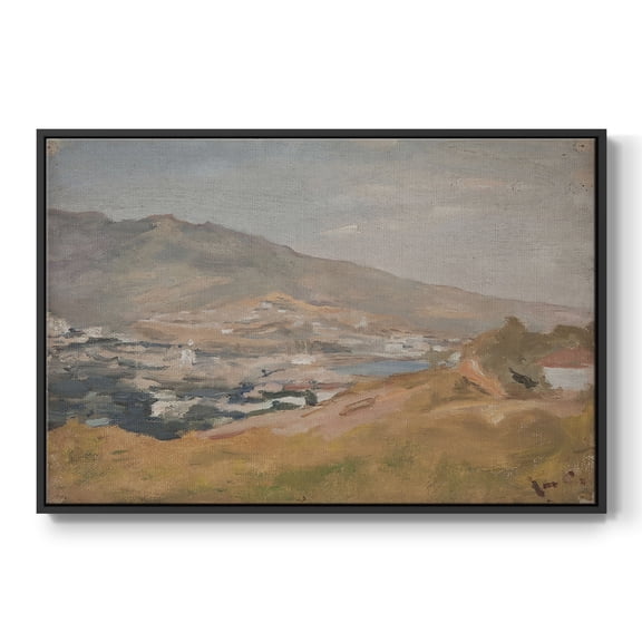 Vintage Landscape-CCCXCVII By Wexford Home Framed in Black Wood Gallery Wrapped Canvas 17 in. x 25 in.