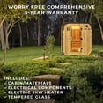 thumbnail image 3 of Backyard Discovery Lennon 4-6 Person Cedar Outdoor Cube Sauna, 9kW Electric Heater, 3 of 13