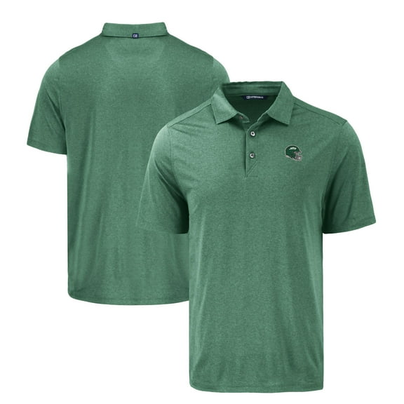 Men's Cutter & Buck Hunter Green New York Jets Helmet Coastline Epic Comfort Eco Recycled Polo