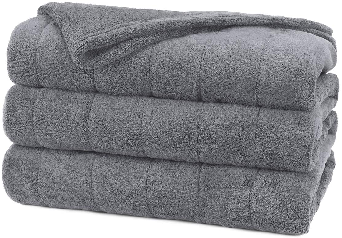 Microplush Heated Blanket, Brushed Nickel, King, 100