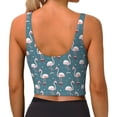 thumbnail image 3 of Lsque Elegant Flamingo Printed Women'S Sports Bra, Compression, Moisture Wicking, High-Impact Sports Bra For Women,Supportive sports bra-X-Large, 3 of 9
