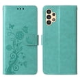 thumbnail image 2 of For Samsung Galaxy A13 4G / 5G 6.5 inch Embossed Butterfly Flowers With Card Slots And A Cash Compartment Shockproof Kickstand Flip Leather Phone Case For Women,Green,For Galaxy A13 4G / 5G, 2 of 8