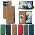 thumbnail image 3 of ELEHOLD For Motorola G Stylus 5G (2025) Premium Leather Wallet Case,Card Slots Magnetic Closure Full Protection Flip Shockproof Wallet Case Cover For Motorola G Stylus 5G (2025) ,Brown, 3 of 7