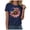 A52-Navy, variant on Gibobby Cat Shirts For Women Cat Floral Graphic Tees Shirts Cat Mom Short Sleeve Tops(XL,Grey)