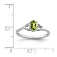 thumbnail image 2 of 925 Sterling Silver Polished Peridot Ring Size 8 Ring for Women - .56 cwt, 2 of 2
