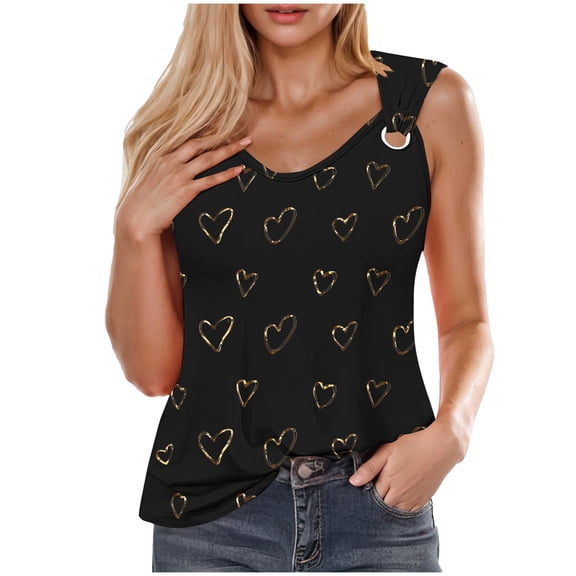 Levmjia Womens V Neck Sleeveless Tank Tops Summer Loose Fit Casual Blouse Soft Polyester Comfortable Fashion Tshirt for Daily Wear