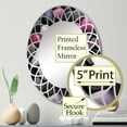 thumbnail image 3 of DESIGN ART Designart "Pink Grey Pink White Shells Seashore Collage" Animals Modern Wall Mirror 20in.x30in., 3 of 4
