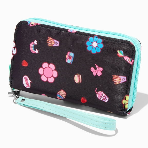 Claire's Trendy Icons Print Wristlet, Blue