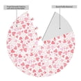 thumbnail image 2 of KLL 36" Christmas Tree Skirt Cute Hand Drawn Hearts Xmas Tree Skirts Mat for New Year Xmas Holiday Party Indoor Outdoor Home Decoration, 2 of 7