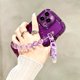 thumbnail image 3 of Funda De TPU Suave Samsung Galaxy A54 A34 A14 A04s A13 A32 A23 A02s A30s A52 A72 A51 A71 A50 A30s NS Púrpura Amor Pulsera Cadena Airbag A Prueba De Golpes Transparente, 3 of 4