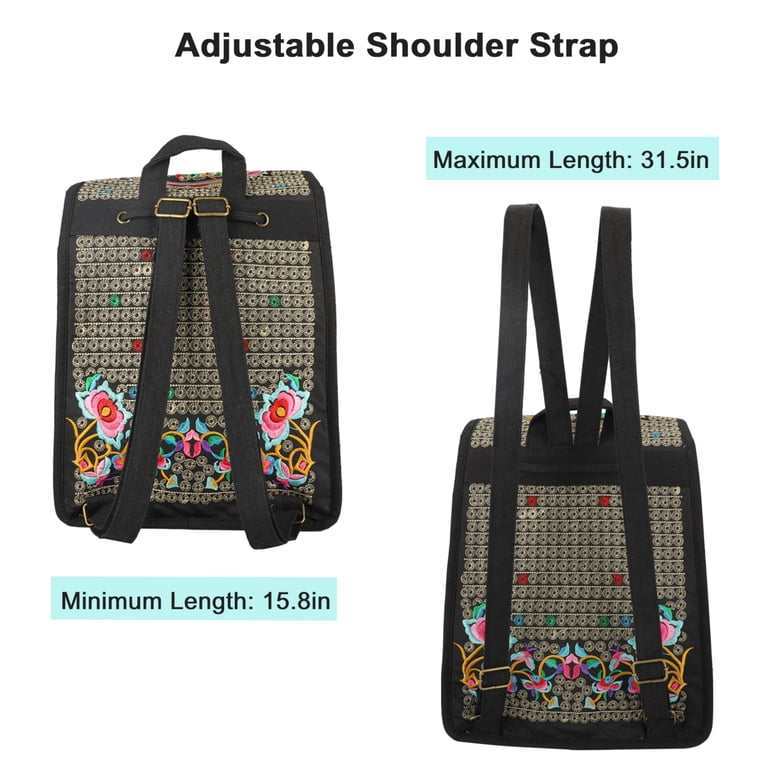 BKSDUEH Boho Embroidered Backpack for Women, Vintage  display picture 1