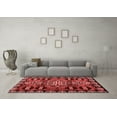thumbnail image 3 of Ahgly Company Indoor Square Abstract Red Modern Area Rugs, 3' Square, 3 of 4