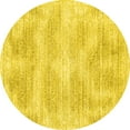 thumbnail image 1 of Ahgly Company Indoor Round Abstract Yellow Contemporary Area Rugs, 8' Round, 1 of 4