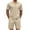 Light Khaki, variant on COOFANDY Mens Tracksuit Casual 2 Piece Quarter Zip Polo Shirt and Shorts Set Athletic Jogging Sports