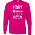 thumbnail image 3 of Inktastic Breast Cancer Awareness Fight Believe Hope Survive Long Sleeve T-Shirt, 3 of 5