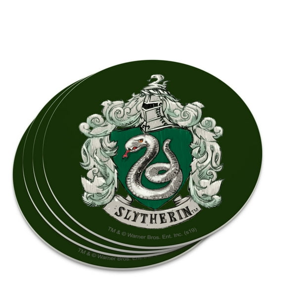 Harry Potter Slytherin Painted Crest Novelty Coaster Set